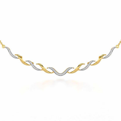Tranquil Breeze Silver Necklace - Yellow Gold - Image 1