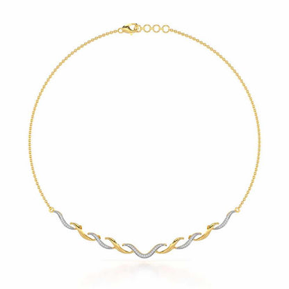 Tranquil Breeze Silver Necklace - Yellow Gold - Image 3