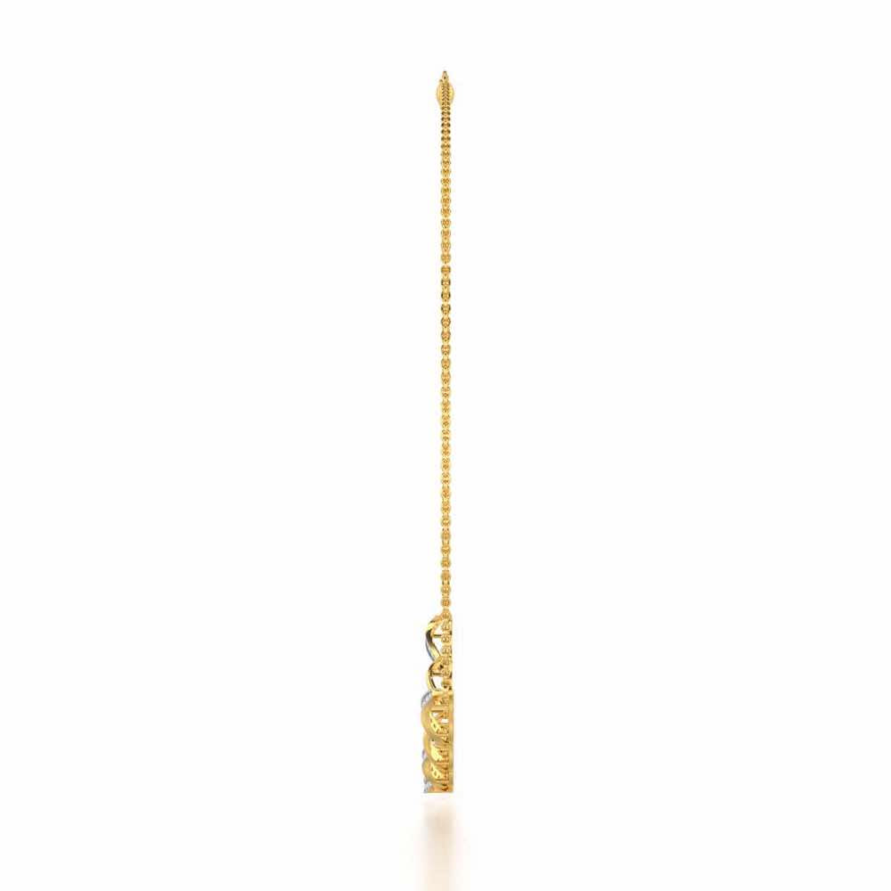 Tranquil Breeze Silver Necklace - Yellow Gold - Image 4