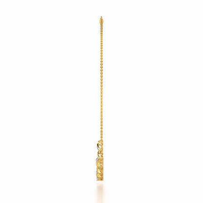 Tranquil Breeze Silver Necklace - Yellow Gold - Image 4