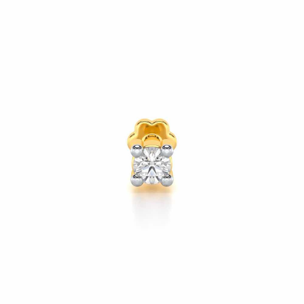 Tranquil Gleam Silver Nosepin - Yellow Gold - Image 1