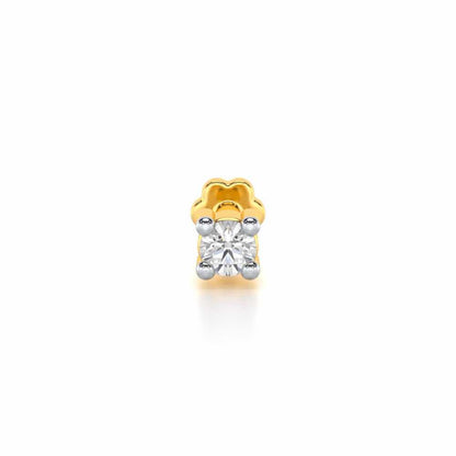 Tranquil Gleam Silver Nosepin - Yellow Gold - Image 1