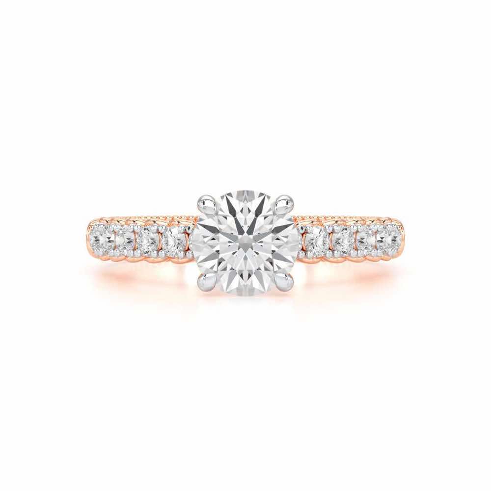 Tranquil Spark Solitaire Ring - Rose Gold - Image 4