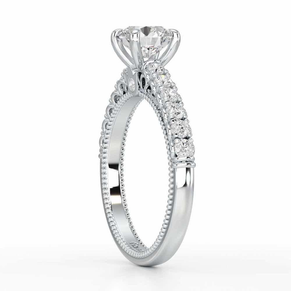 Tranquil Spark Solitaire Ring - White Gold - Image 3