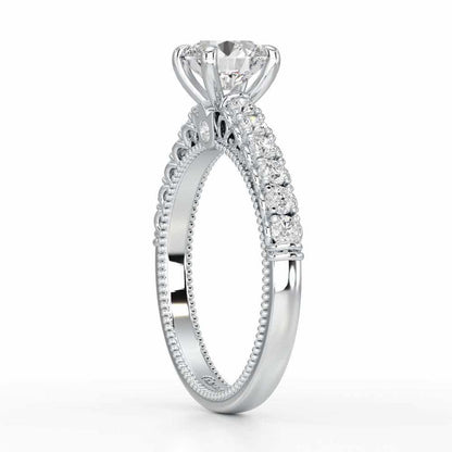 Tranquil Spark Solitaire Ring - White Gold - Image 3