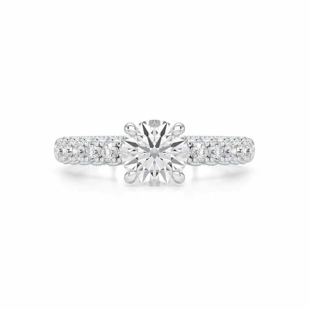 Tranquil Spark Solitaire Ring - White Gold - Image 4