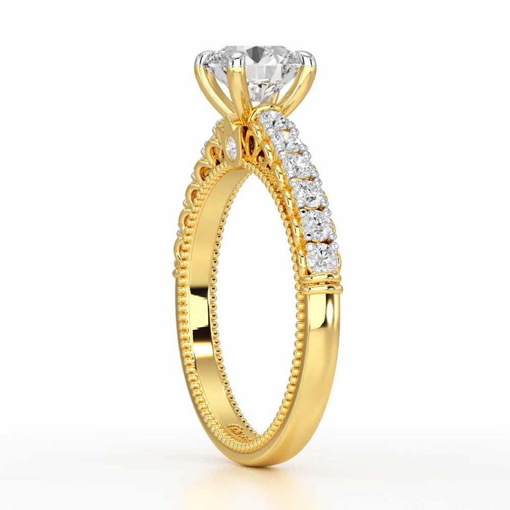 Tranquil Spark Solitaire Ring - Yellow Gold - Image 3