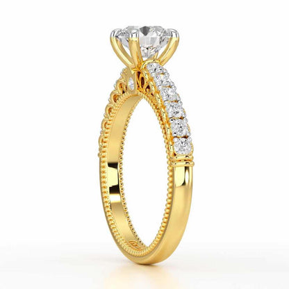 Tranquil Spark Solitaire Ring - Yellow Gold - Image 3