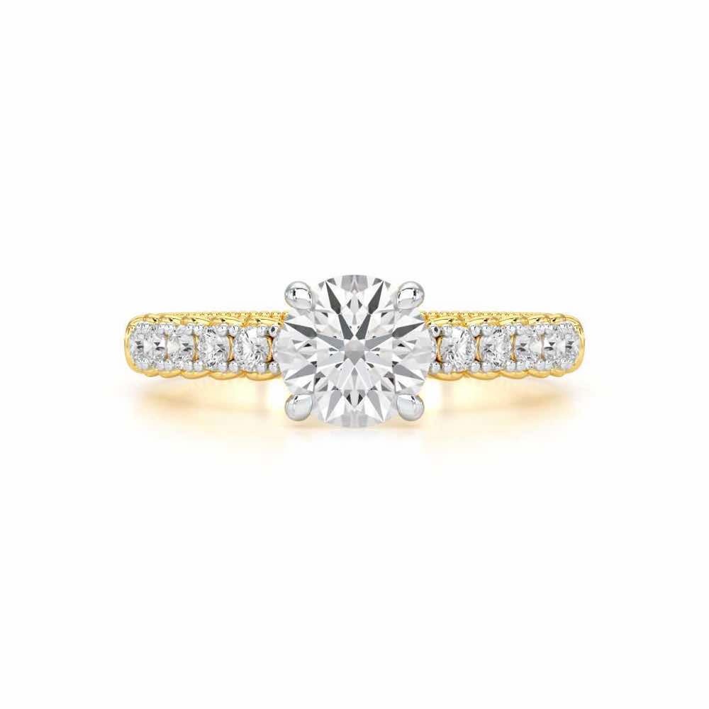 Tranquil Spark Solitaire Ring - Yellow Gold - Image 4
