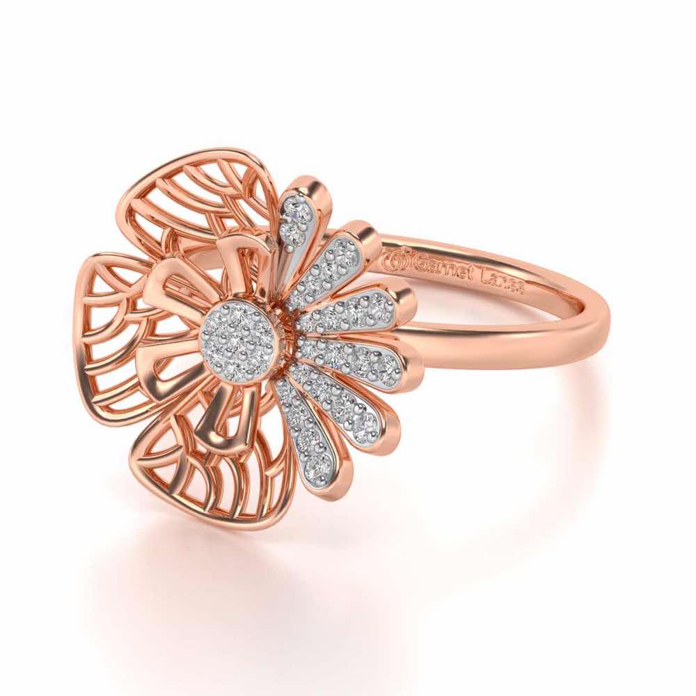 Transform Eye Silver Ring - Rose Gold - Image 2