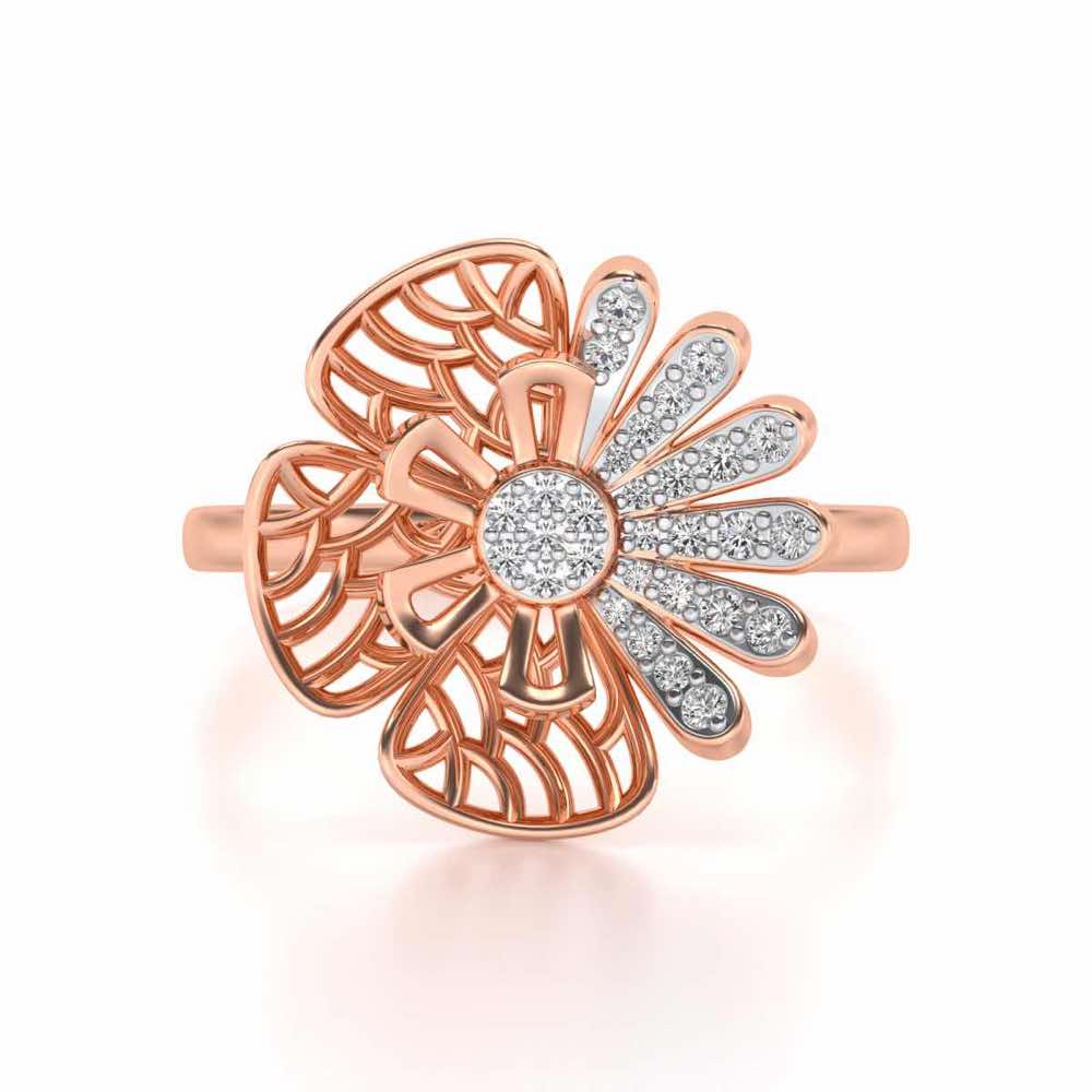 Transform Eye Silver Ring - Rose Gold - Image 4