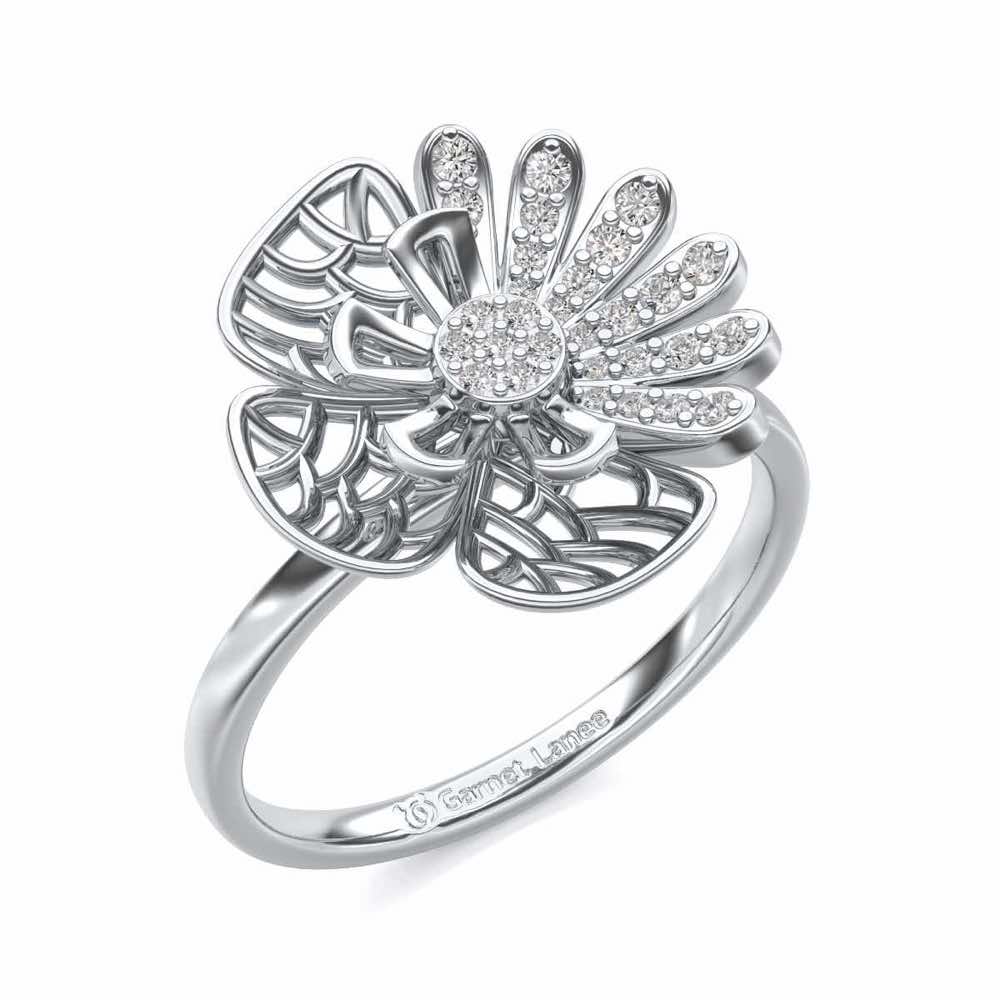 Transform Eye Silver Ring - White Gold - Image 1
