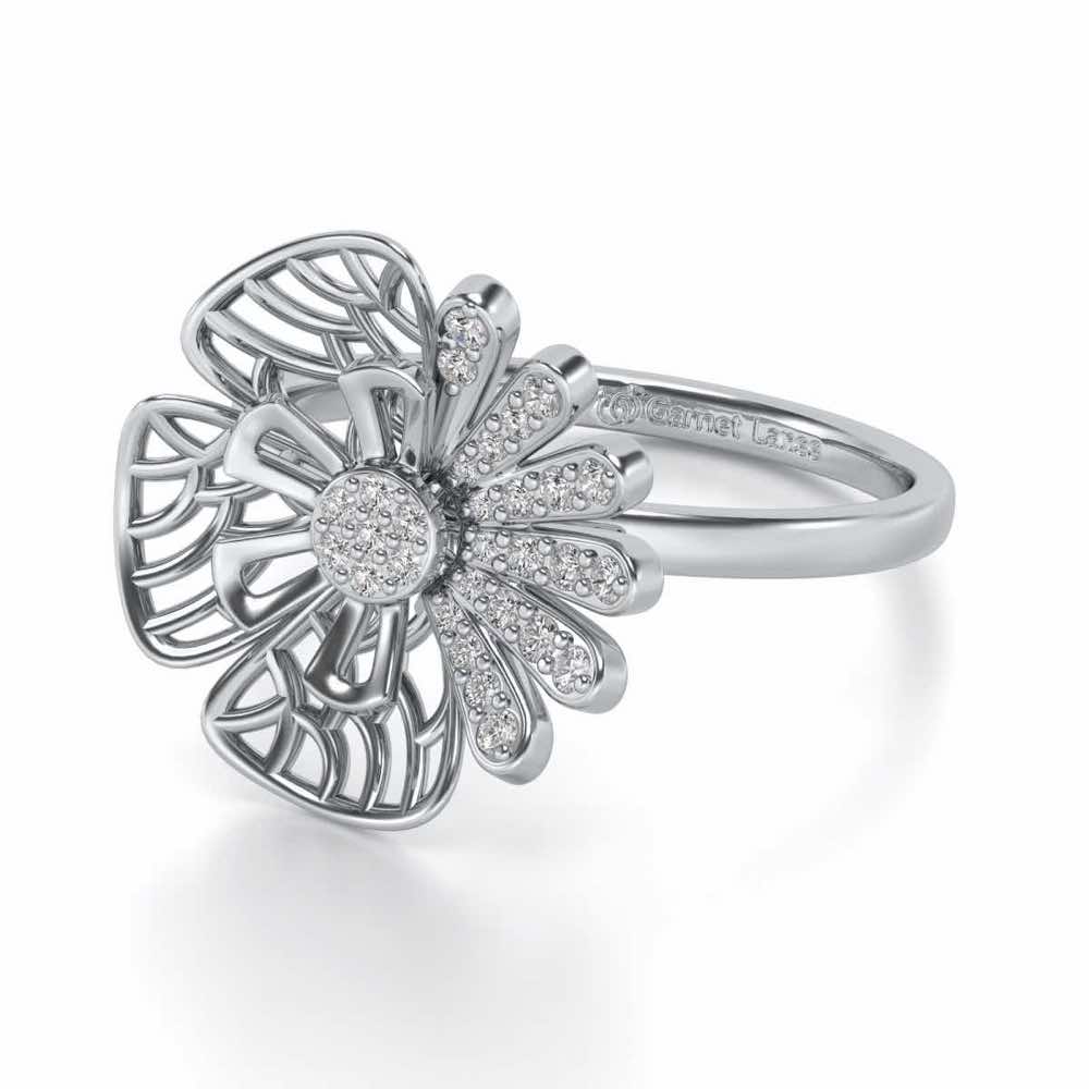 Transform Eye Silver Ring - White Gold - Image 2