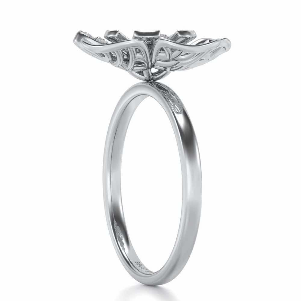 Transform Eye Silver Ring - White Gold - Image 3
