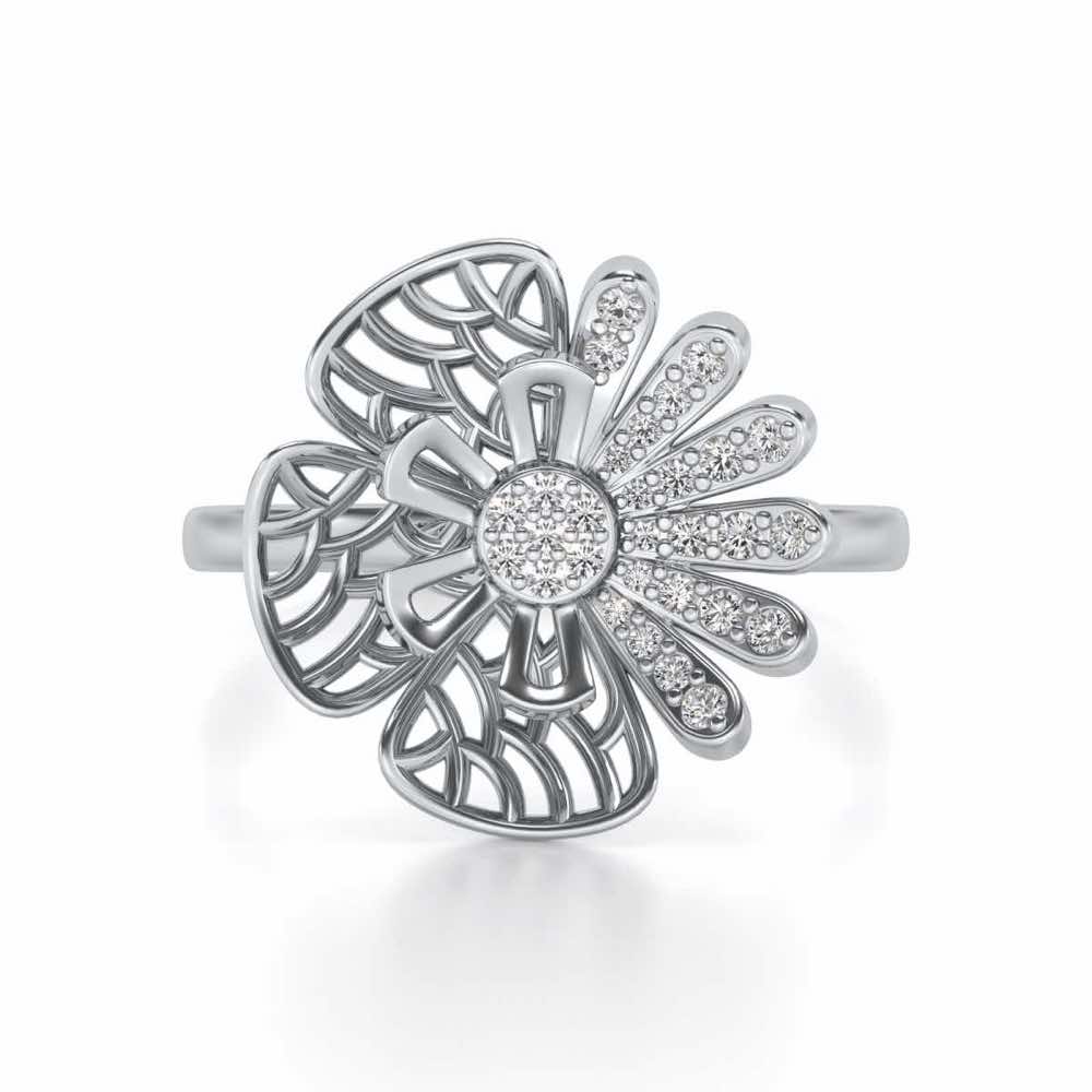 Transform Eye Silver Ring - White Gold - Image 4