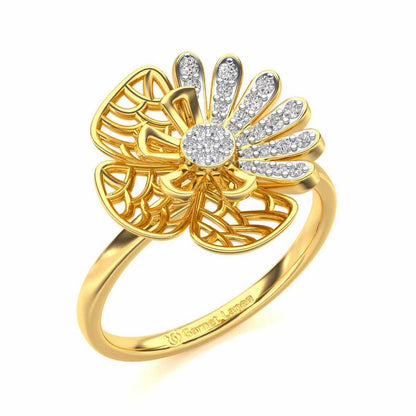 Transform Eye Silver Ring - Yellow Gold - Image 1