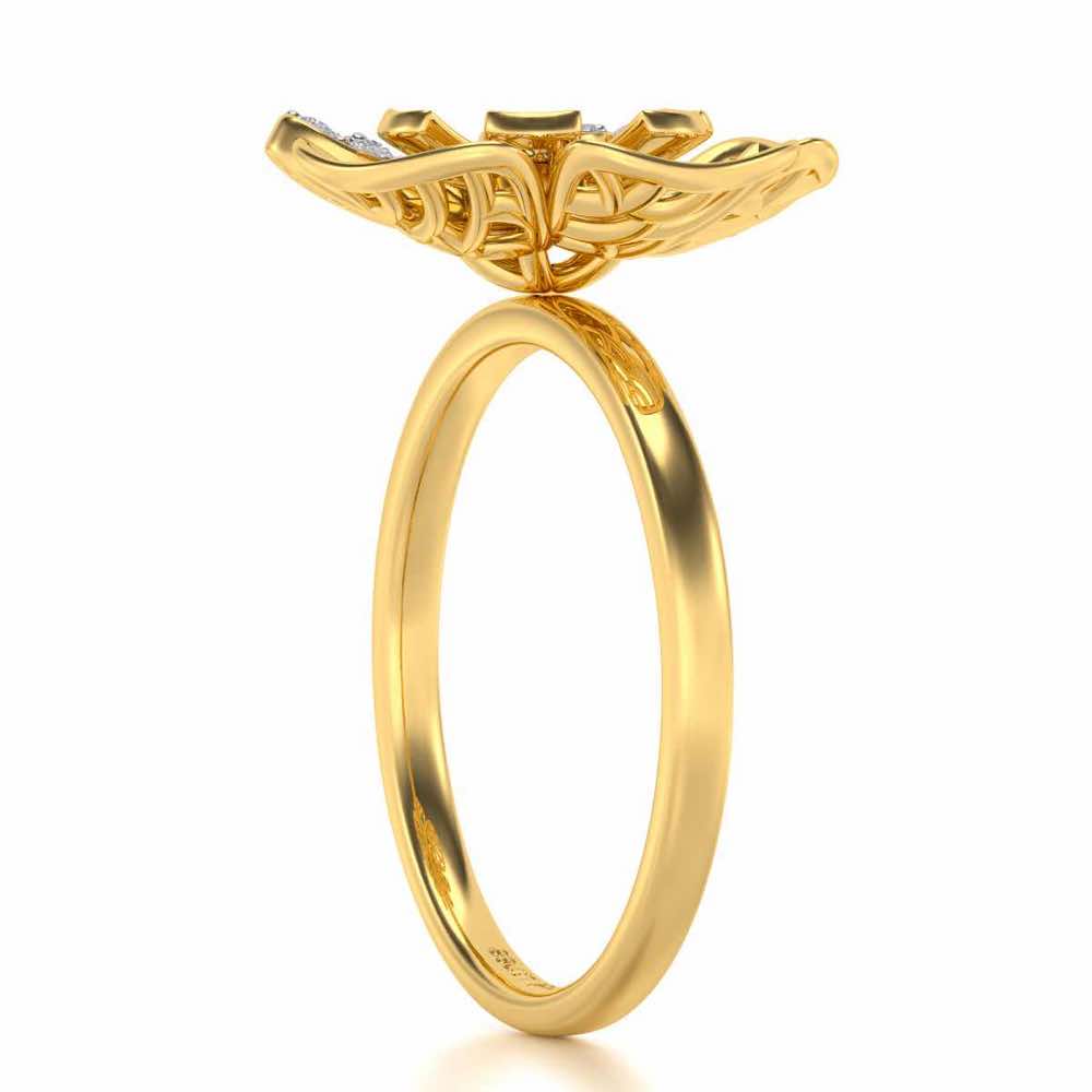 Transform Eye Silver Ring - Yellow Gold - Image 3