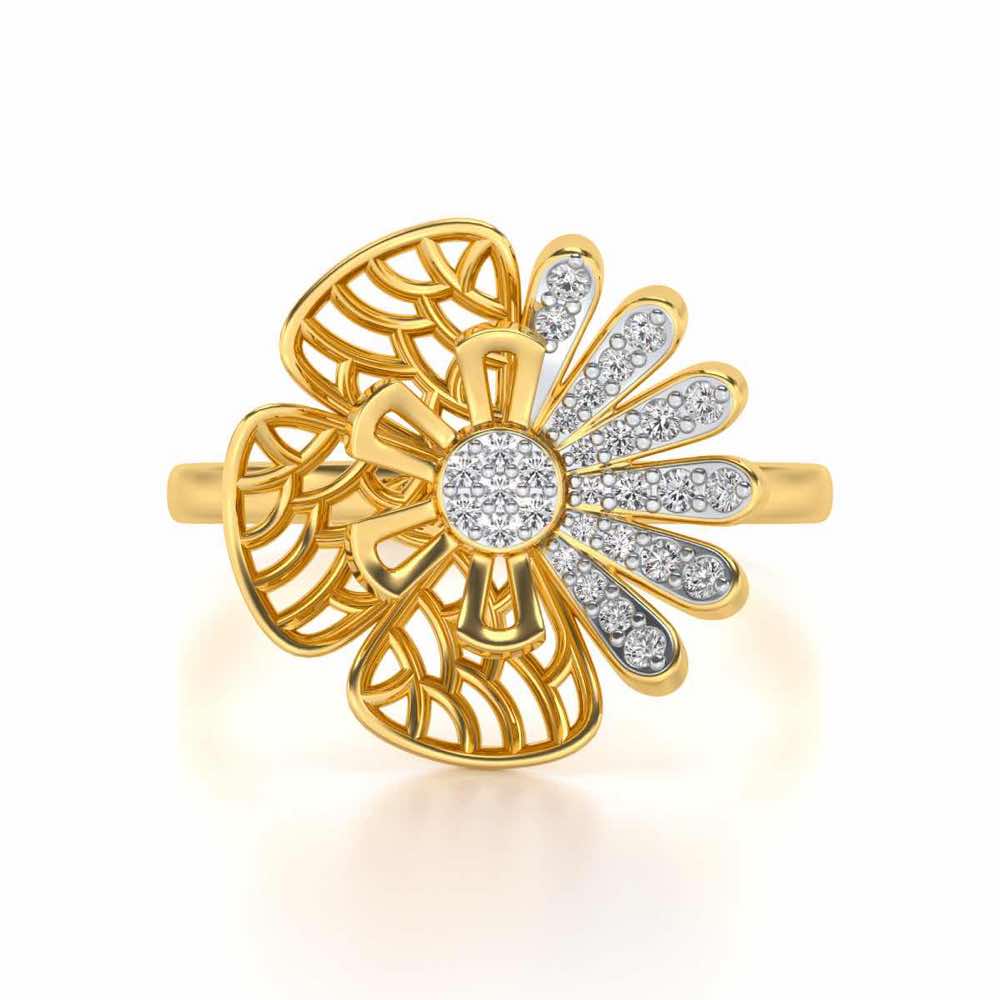 Transform Eye Silver Ring - Yellow Gold - Image 4