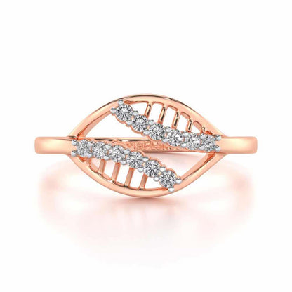 Trapeze Lattice Silver Ring - Rose Gold - Image 4