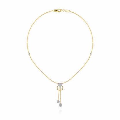 Tri Dot Silver Necklace - Yellow Gold - Image 3