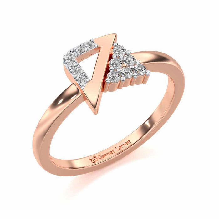 Tri-Glow Silver Ring - Rose Gold - Image 1