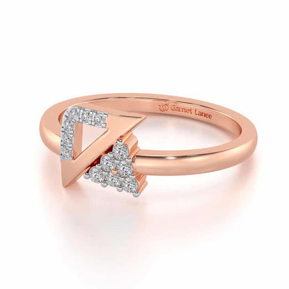 Tri-Glow Silver Ring - Rose Gold - Image 2