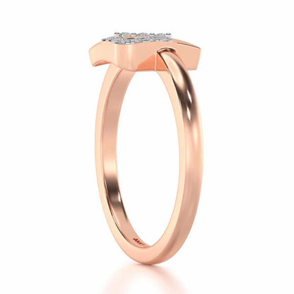 Tri-Glow Silver Ring - Rose Gold - Image 3