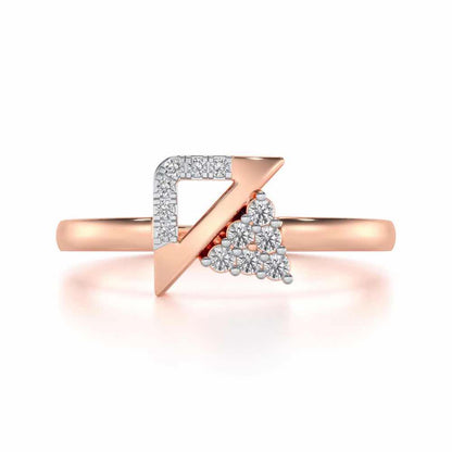 Tri-Glow Silver Ring - Rose Gold - Image 4