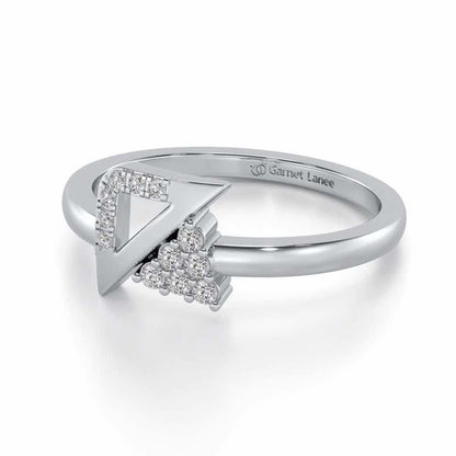 Tri-Glow Silver Ring - White Gold - Image 2