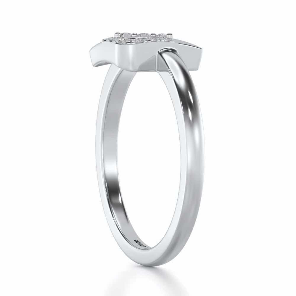 Tri-Glow Silver Ring - White Gold - Image 3