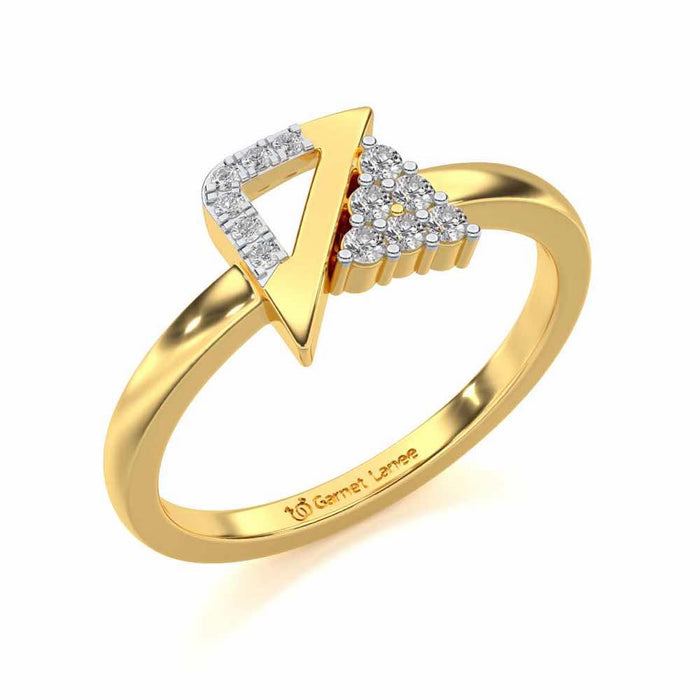 Tri-Glow Silver Ring - Yellow Gold - Image 1