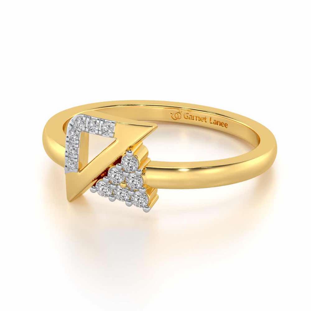 Tri-Glow Silver Ring - Yellow Gold - Image 2