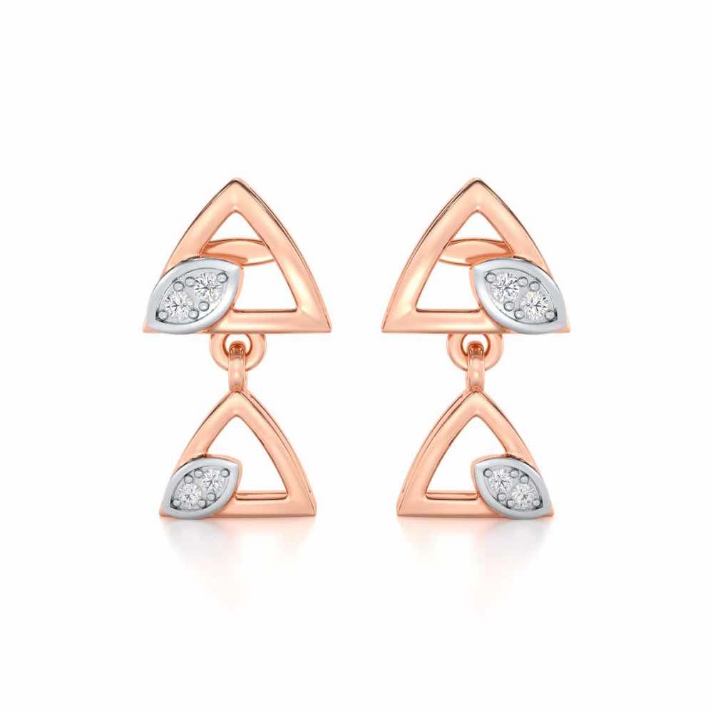 Triangle eyes Silver Earrings