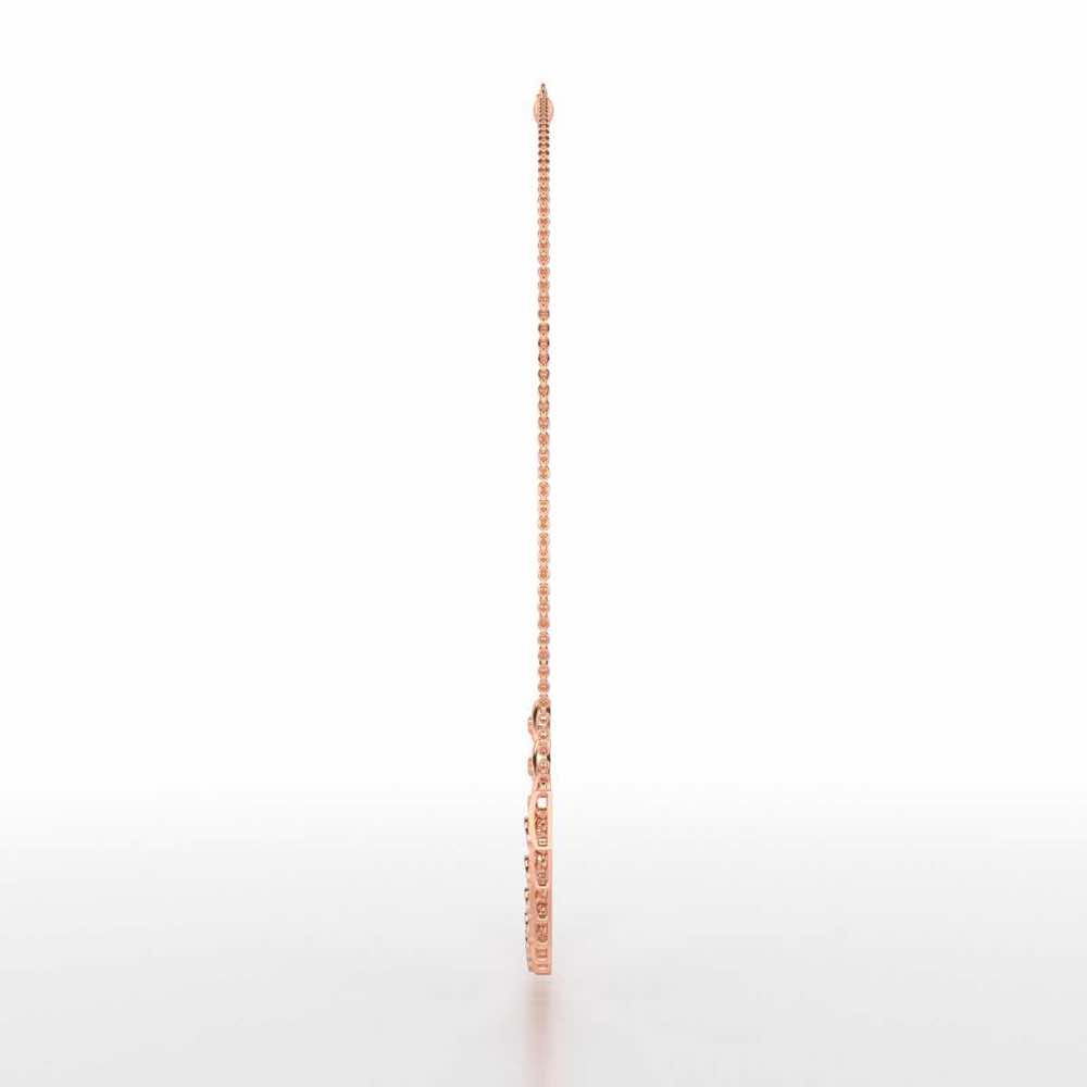 Triangle eyes Silver Necklace - Rose Gold - Image 4