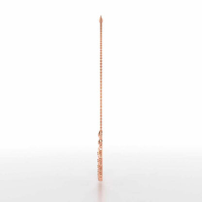 Triangle eyes Silver Necklace - Rose Gold - Image 4