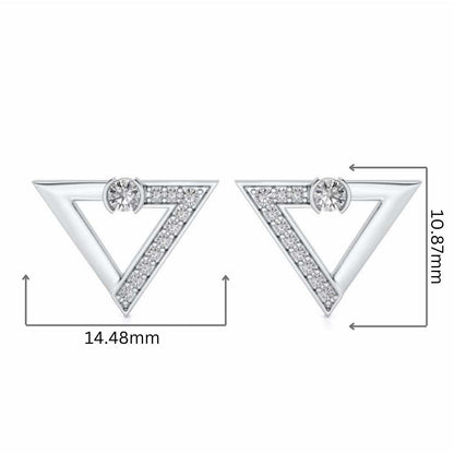 Triangulaire Silver Studs - White Gold - Image 2