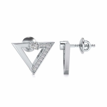 Triangulaire Silver Studs - White Gold - Image 4