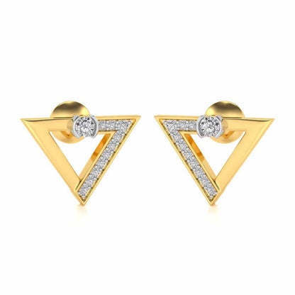Triangulaire Silver Studs - Yellow Gold - Image 1