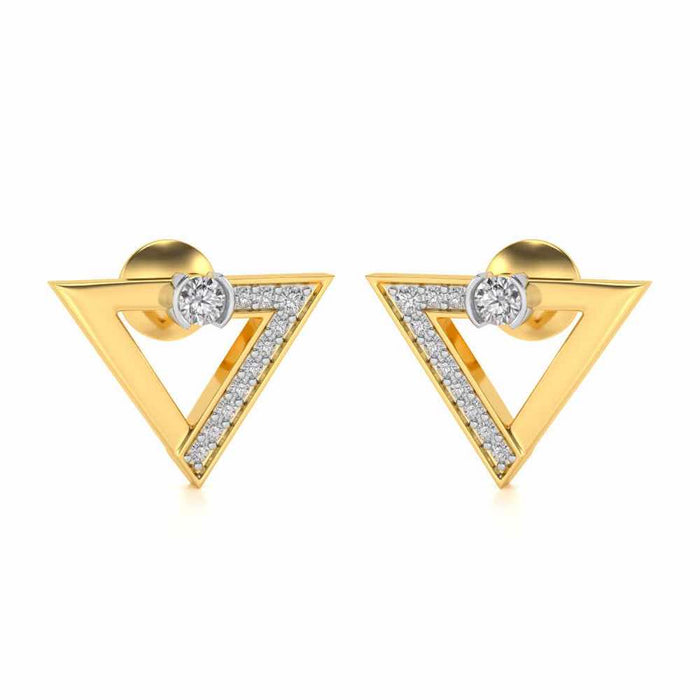 Triangulaire Silver Studs - Yellow Gold - Image 1