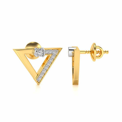 Triangulaire Silver Studs - Yellow Gold - Image 4