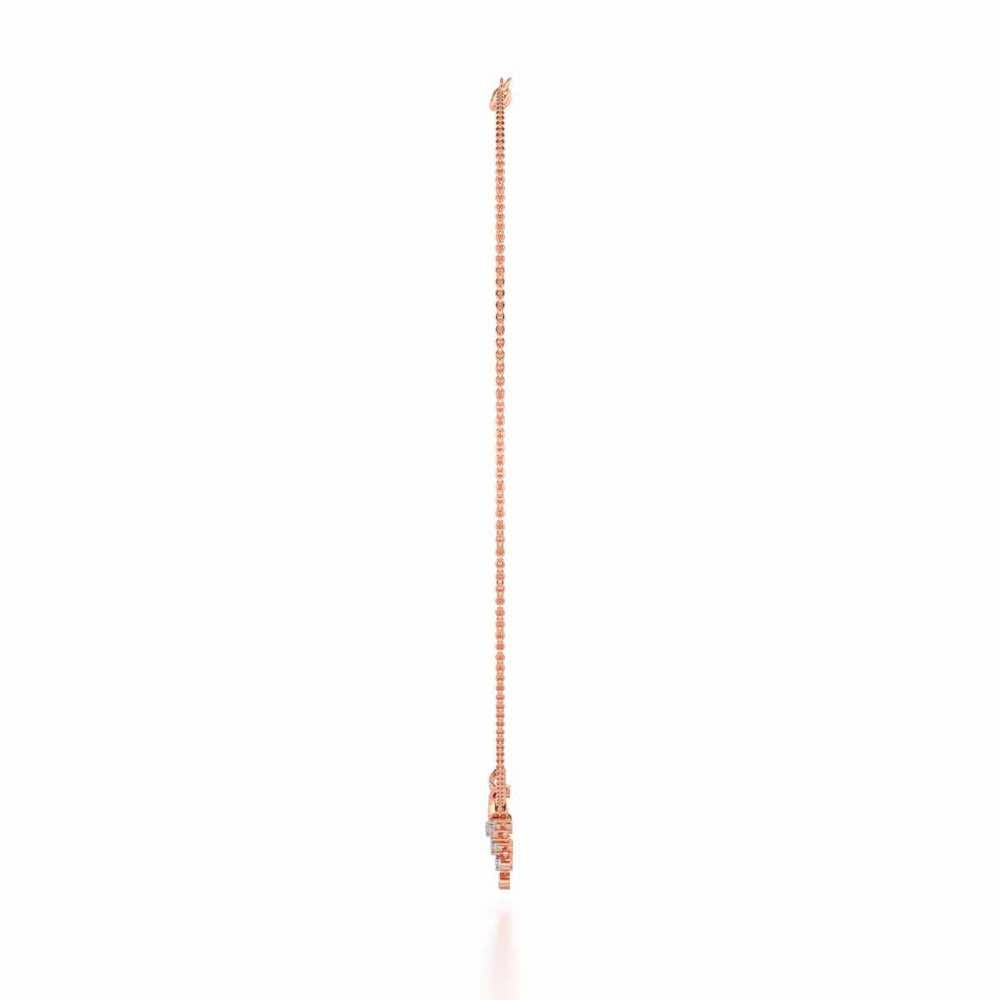 Triangular Saga Silver Necklace - Rose Gold - Image 4
