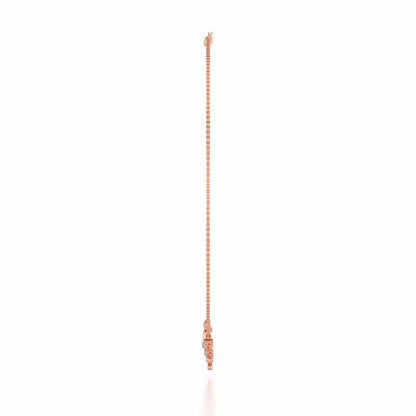 Triangular Saga Silver Necklace - Rose Gold - Image 4