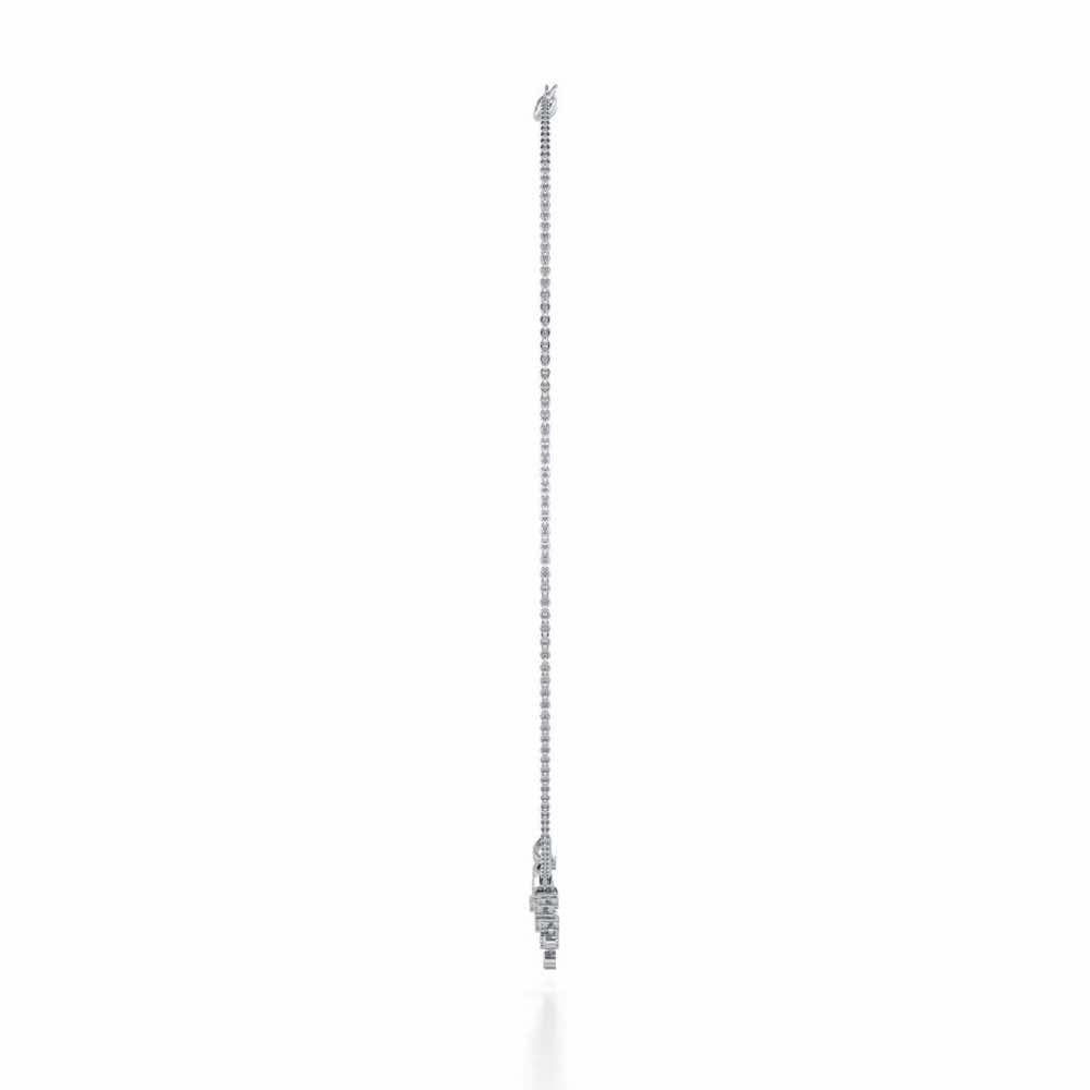 Triangular Saga Silver Necklace - White Gold - Image 4