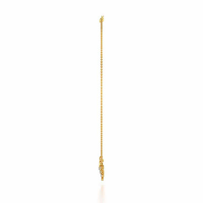 Triangular Saga Silver Necklace - Yellow Gold - Image 4