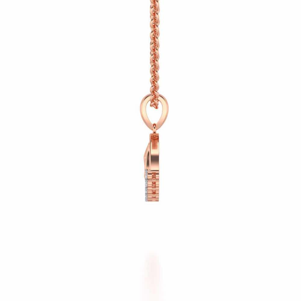 Trident Silver Pendant - Rose Gold - Image 3