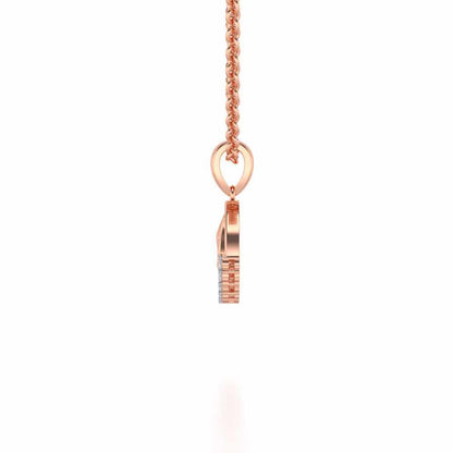 Trident Silver Pendant - Rose Gold - Image 3