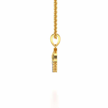 Trident Silver Pendant - Yellow Gold - Image 3