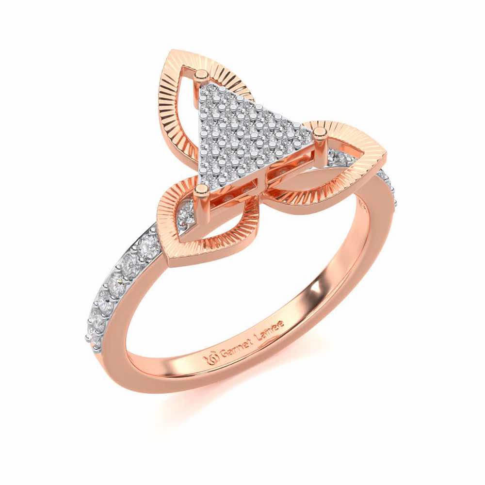 Trigona Flora Silver Ring - Rose Gold - Image 1
