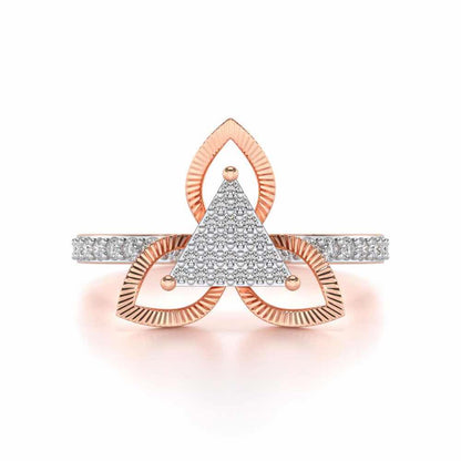 Trigona Flora Silver Ring - Rose Gold - Image 4