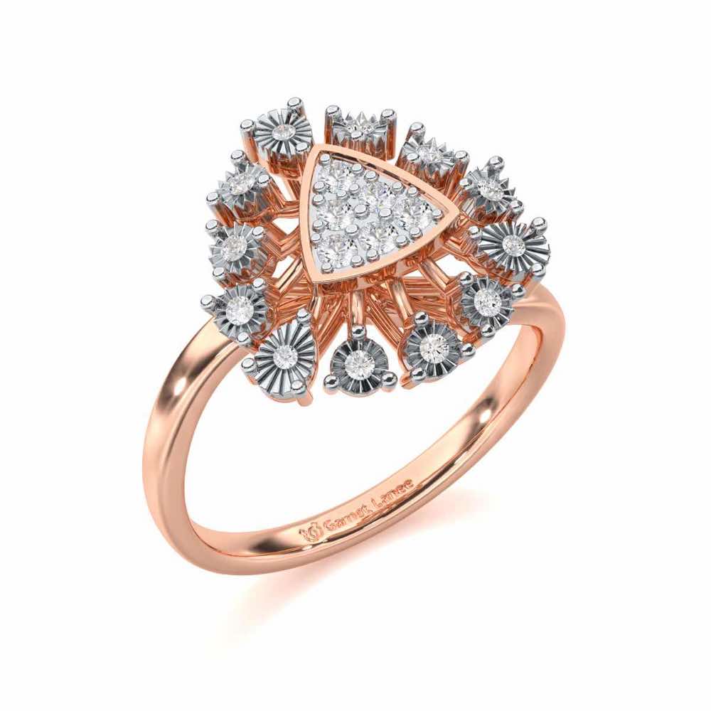 Trillium Silver Ring - Rose Gold - Image 1